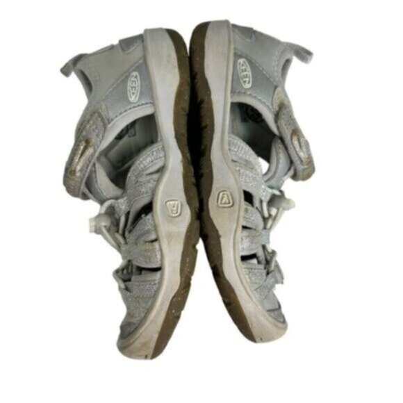 KEEN | Silver & Gray Toddler Waterproof Velcro Closure Sport Sandals Size 11 - Picture 4 of 9
